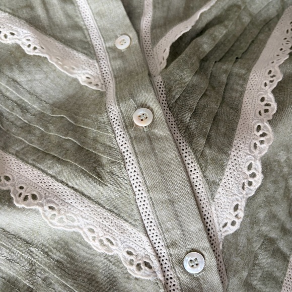 Pomander Place Tuckernuck Green Lace Detail Midi Dress, XL - Picture 6 of 12